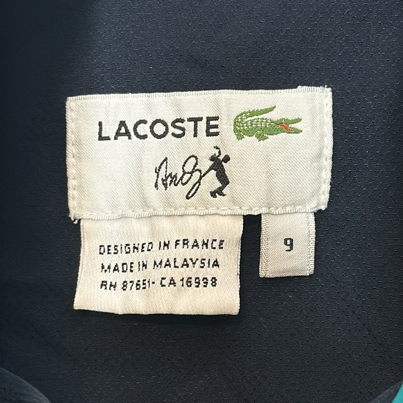 Lacoste Andy Roddick Blue Zip Track Tennis Jacket Size 9 - Picture 2 of 10